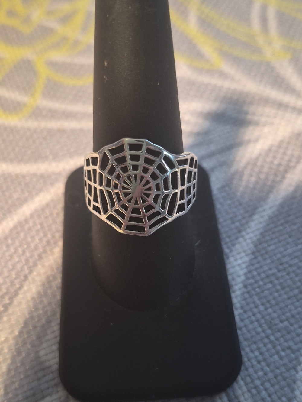 Sterling Silver Spiderweb Filigree Ring - Women Jewelry Unisex Size 9